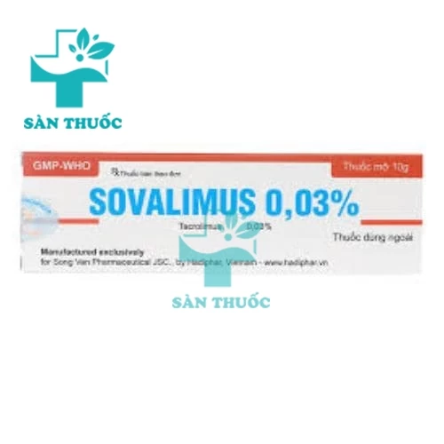 Sovalimus 0.03% - Thuốc điều trị viêm da của Hadiphar